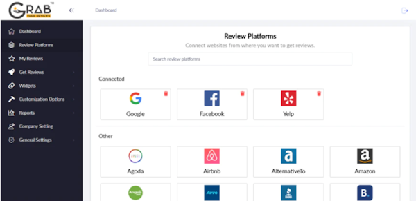 Grab Your Reviews review platforms