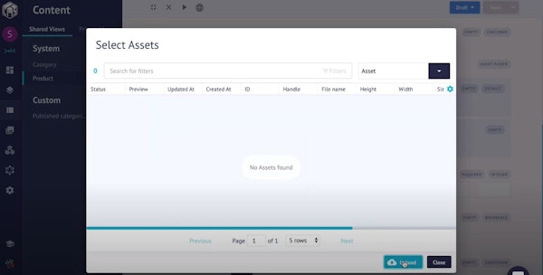 GraphCMS select assets