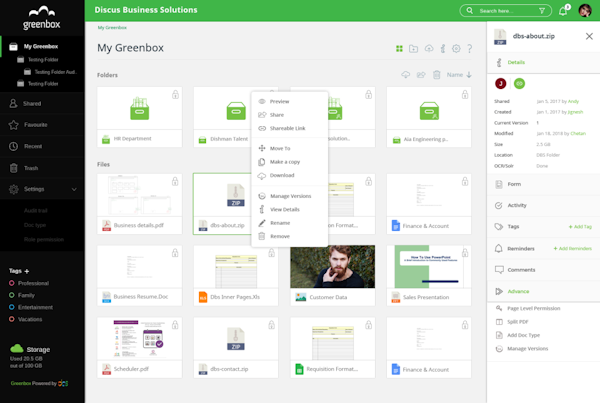 Greenbox folders