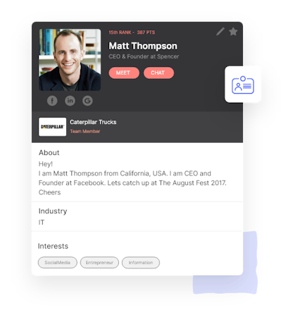 Hubilo user profile