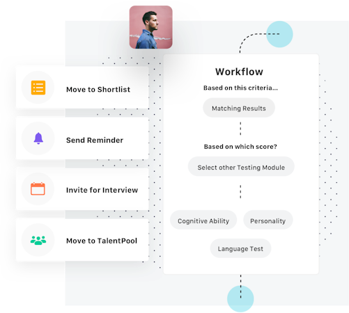 Harver workflow builder screenshot