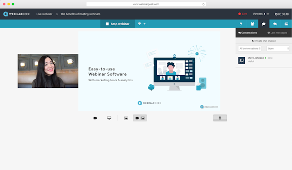 WebinarGeek live webinar