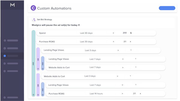 Madgicx custom automations
