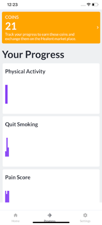 Healent progress tracking