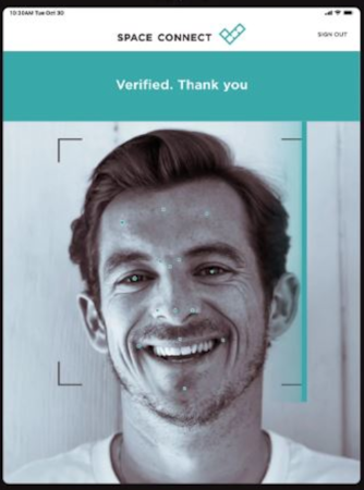 Space Connect facial recognition