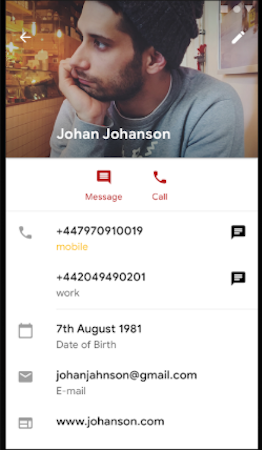 Zadarma phone book integration screenshot
