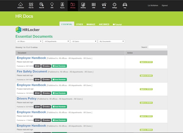 HRLocker HR documents and digital signatures
