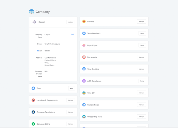 HRx company dashboard