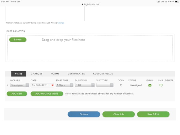 Upload files