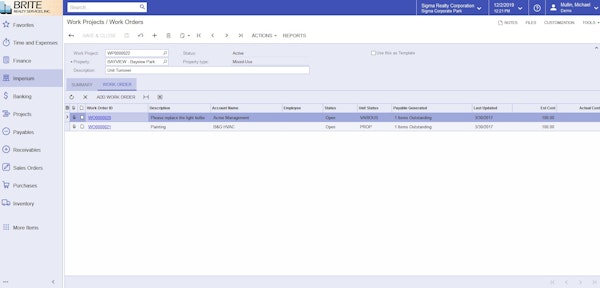 Imperium work orders