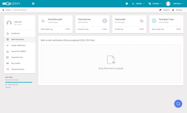 INBOX email verification