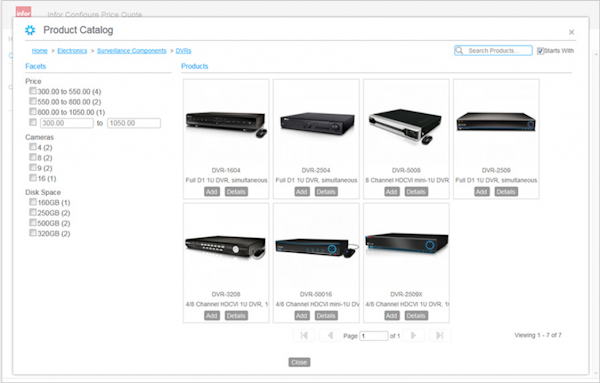 Product catalog