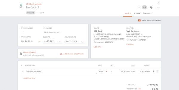 Invoicing