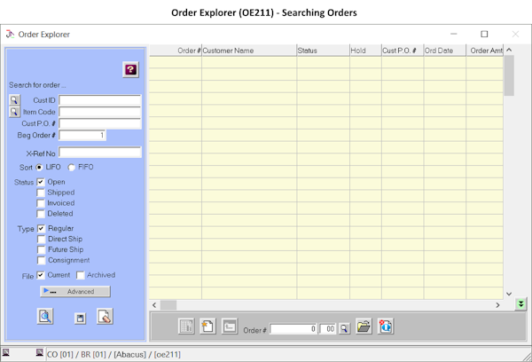 Detailed order information at your fingertips