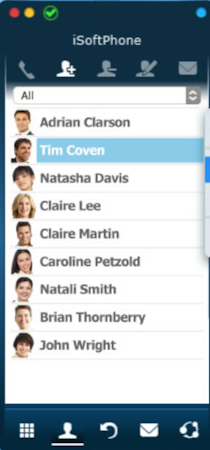 iSoftPhone contact management