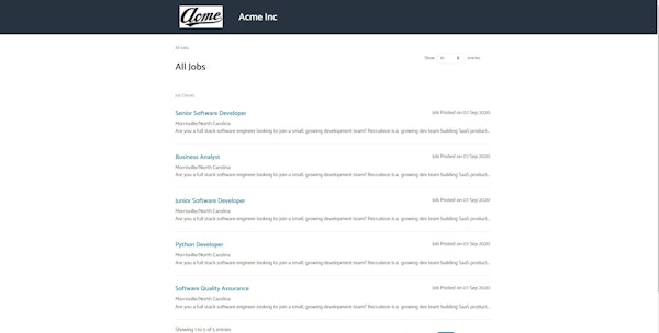 Recruiteze careers page