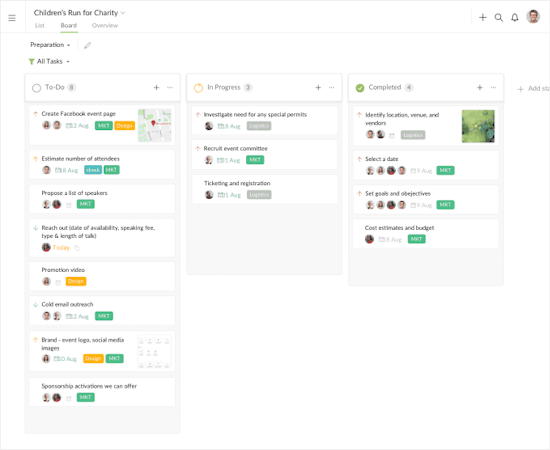 Quire Kanban board screenshot