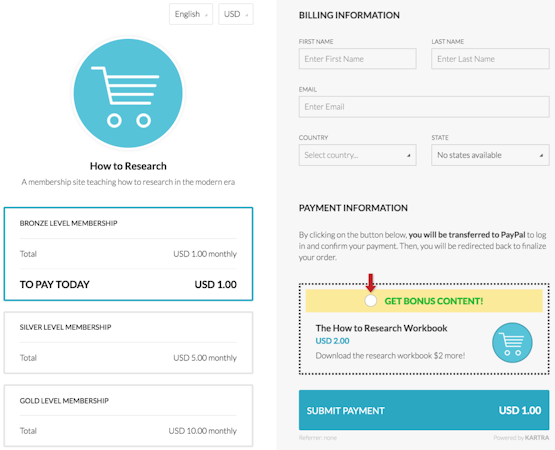 Kartra payment management
