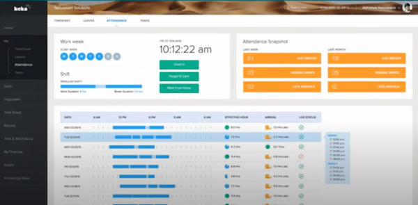 Keka time tracking
