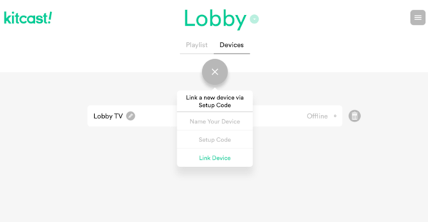kitcast! device options