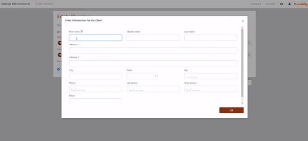 Knackly client intake