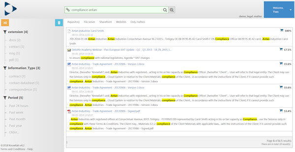 Knowliah Text Search