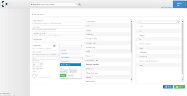 Knowliah Advanced Search