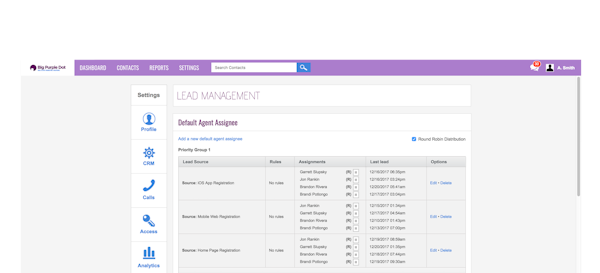 Big Purple Dot lead management