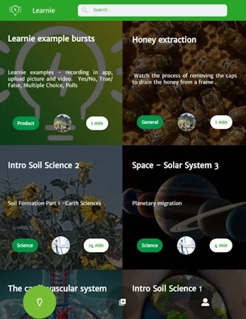 Learnie search functionality