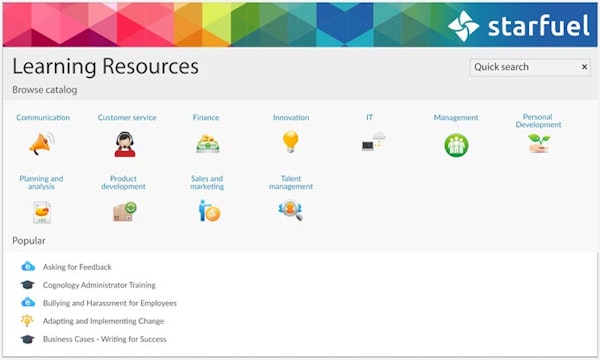 Cognology Performance Management learning resources screenshot
