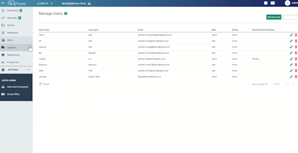 Lightyear user management
