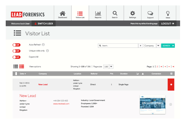 Live Lead Detection