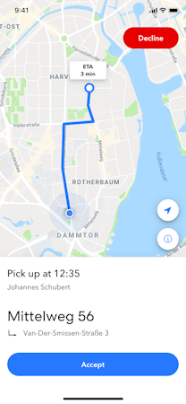 M-TRIBES Taxi Software requests