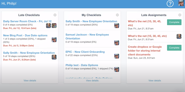 Manifestly custom dashboard