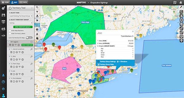 Maptive territory tools