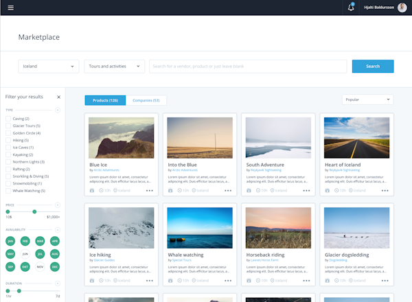 Bokun marketplace