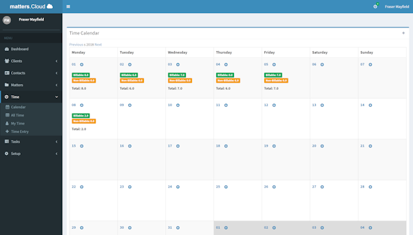 Matters.Cloud - Time Calendar