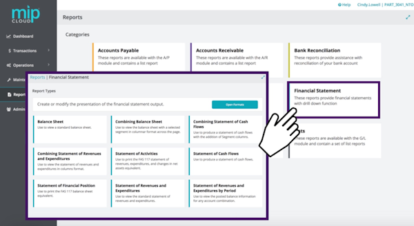 MIP cloud menus