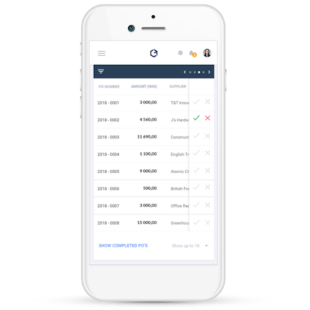 CostTracker mobile budget approval