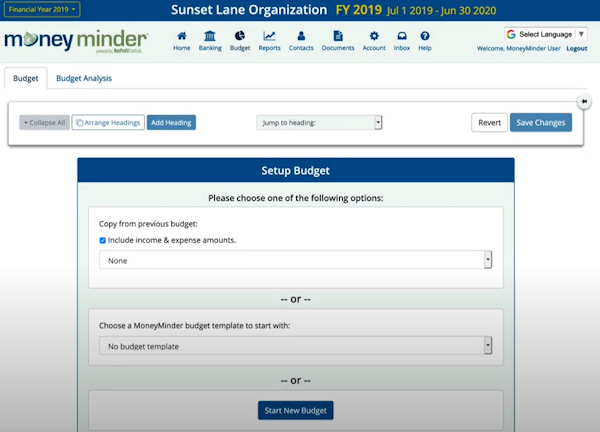 MoneyMinder budgeting