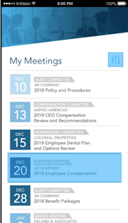 My meetings