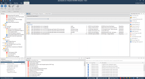 Netsparker scan tool screenshot