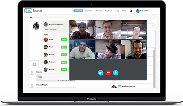 SnapSupport live video chat