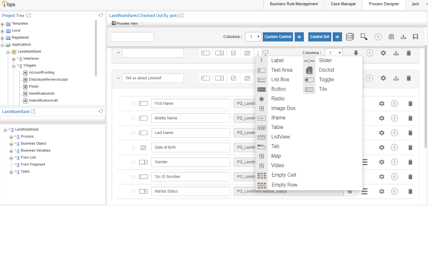 Newgen iBPS UI designing