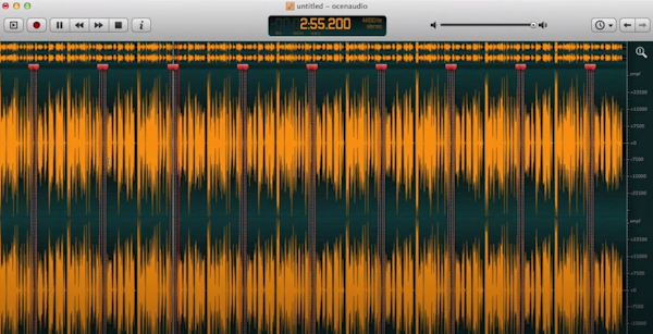 ocenaudio large file editing