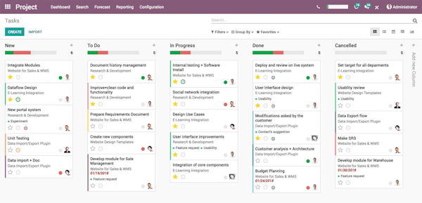 Project Management Interface