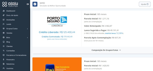 Ololu’s Plataforma Digital opportunity simulator