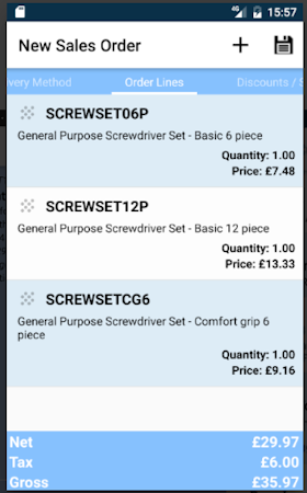 OrderWise sales order