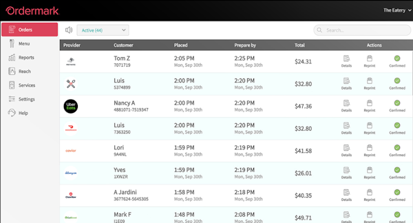 Ordermark active orders