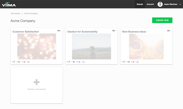 Organization dashboard
